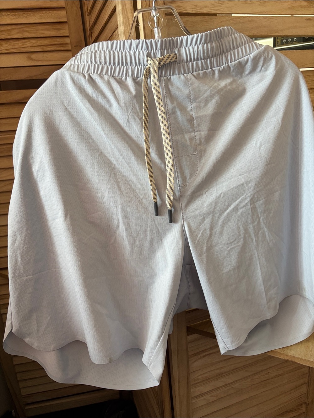 Avalanche Light Gray Woven Stretch Shorts XL NWT